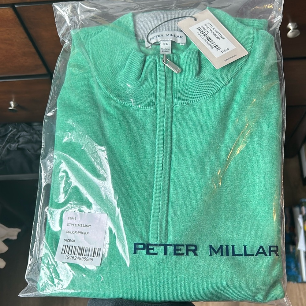 One UNOPENED, NWT, Peter Millar men’s quarter zip
